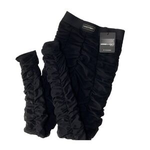 Savage x Fenty Leggings Ruche Hour Mesh Pants High-Waisted Women Sz XS Black NWT